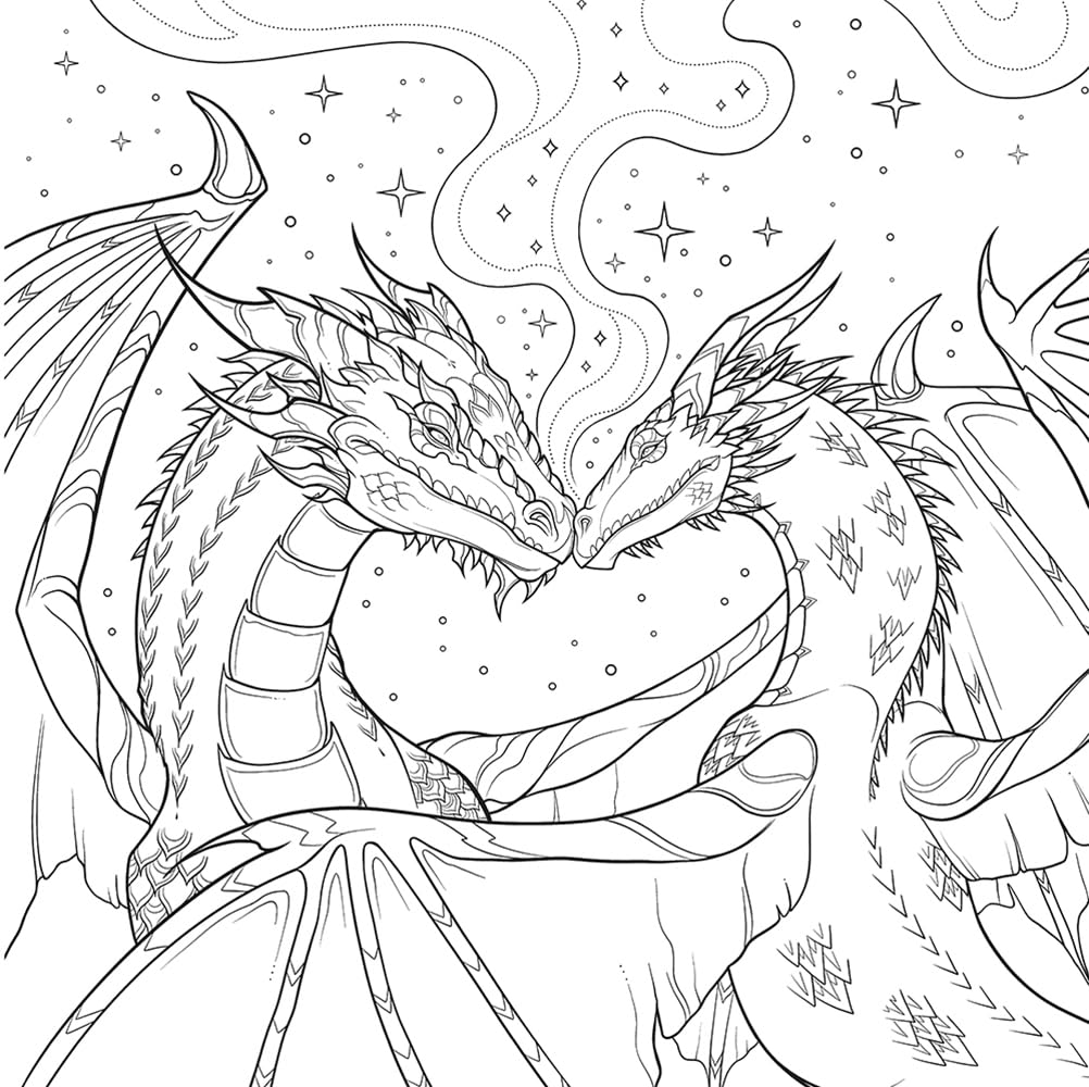 Fourth Wing Official Coloring & Sticker Book – 78 Pages + 10 Stickers, Empyrean Romantasy Paperback