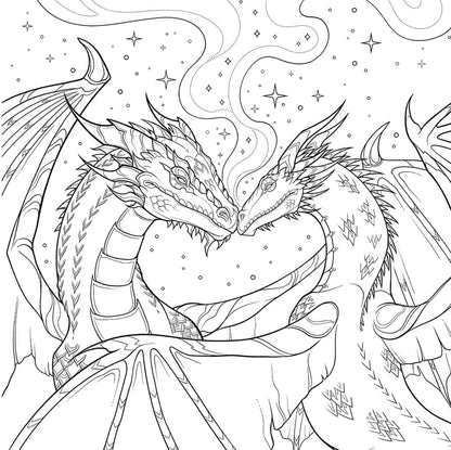 Fourth Wing Official Coloring & Sticker Book – 78 Pages + 10 Stickers, Empyrean Romantasy Paperback