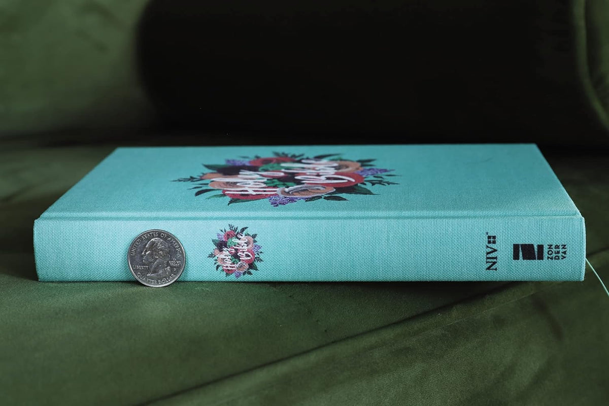 NIV, Bible for Teens, Thinline Edition, Cloth over Board, Floral, Red Letter, Comfort Print