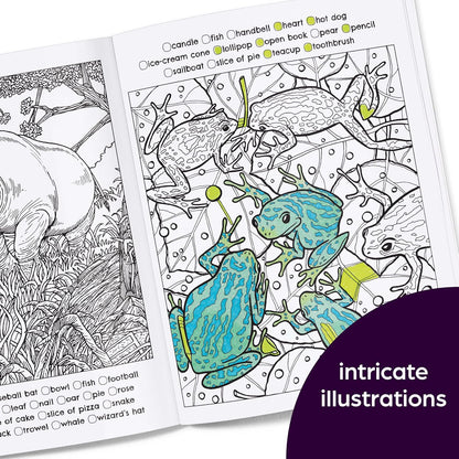 Hidden in Nature: a Cozy Hidden Pictures Coloring Book for Adults with Relaxing Nature Scenes, Intricate Hidden Pictures Puzzles and Stress-Relief Coloring Fun