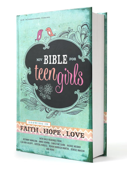 NIV, Bible for Teen Girls, Hardcover: Growing in Faith, Hope, and Love – the Perfect Christian Faith Gift for Your Teenage Girl, Age 13-18