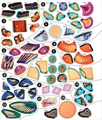 Brain Games - Sticker by Number: Whimsical Wonders (24 Images to Sticker): Includes 2 Foil Sticker Sheets to Complete Each Image!