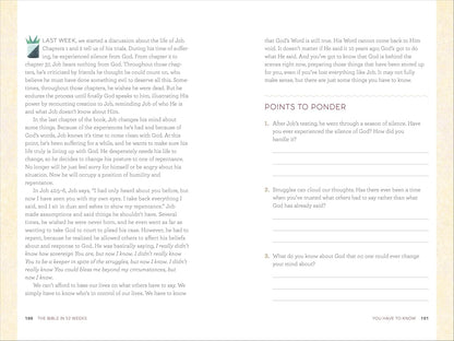 The Bible in 52 Weeks (Deluxe Edition): a Yearlong Bible Study for Women