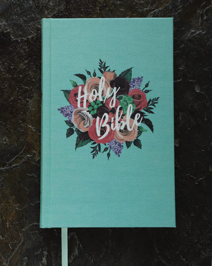 NIV, Bible for Teens, Thinline Edition, Cloth over Board, Floral, Red Letter, Comfort Print