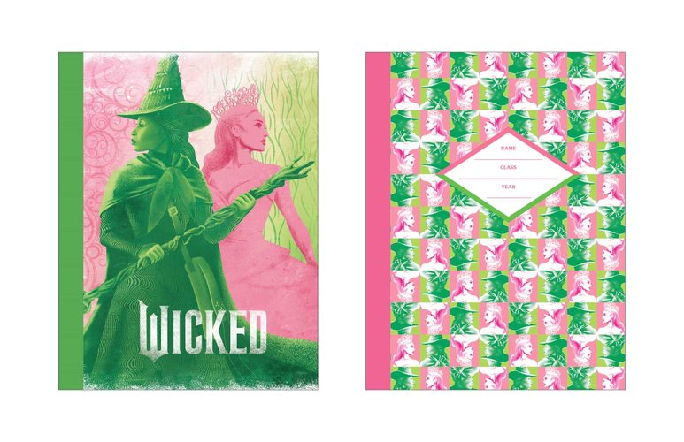 Wicked Pink & Green Composition Notebook Set (Set of 2) book cover