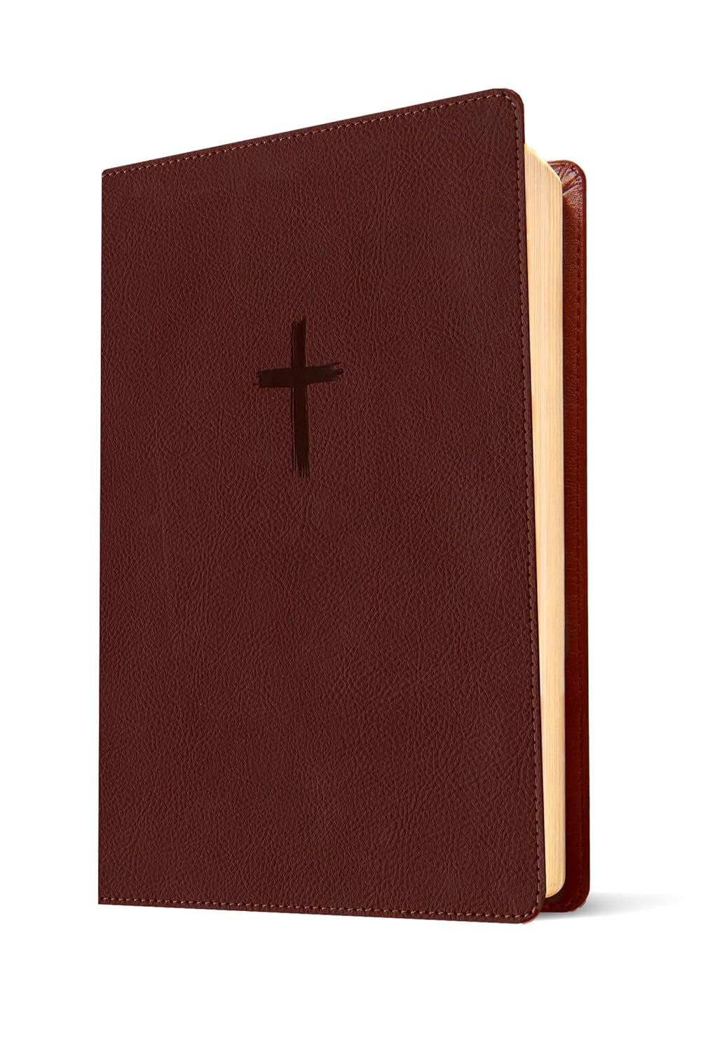 Biblia De Referencia En La Columna Central NTV, Letra Grande Con Filament (Sentipiel, Café, Letra Roja) (Spanish Edition)