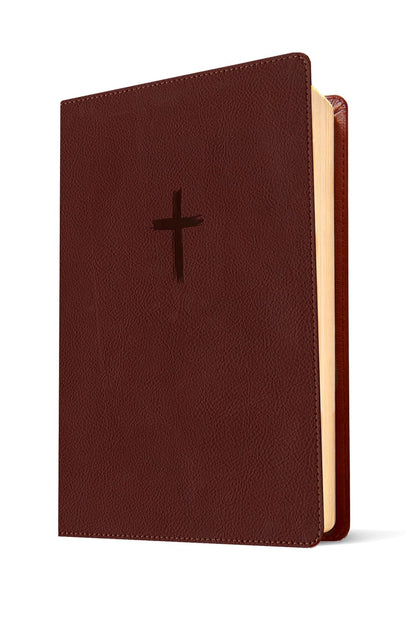 Biblia De Referencia En La Columna Central NTV, Letra Grande Con Filament (Sentipiel, Café, Letra Roja) (Spanish Edition)