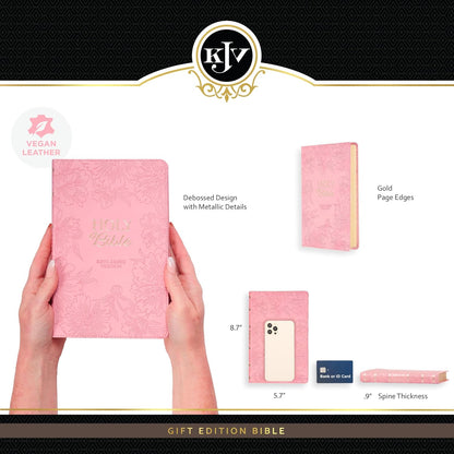 KJV Holy Bible, Gift Edition King James Version, Faux Leather Flexible Cover, Blossom Pink Floral (KJV Gift Editions)