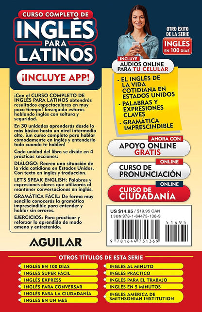Inglés En 100 Días. Inglés Para Latinos. Nueva Edición / English in 100 Days. the Latino'S Complete English Course (Spanish Edition)