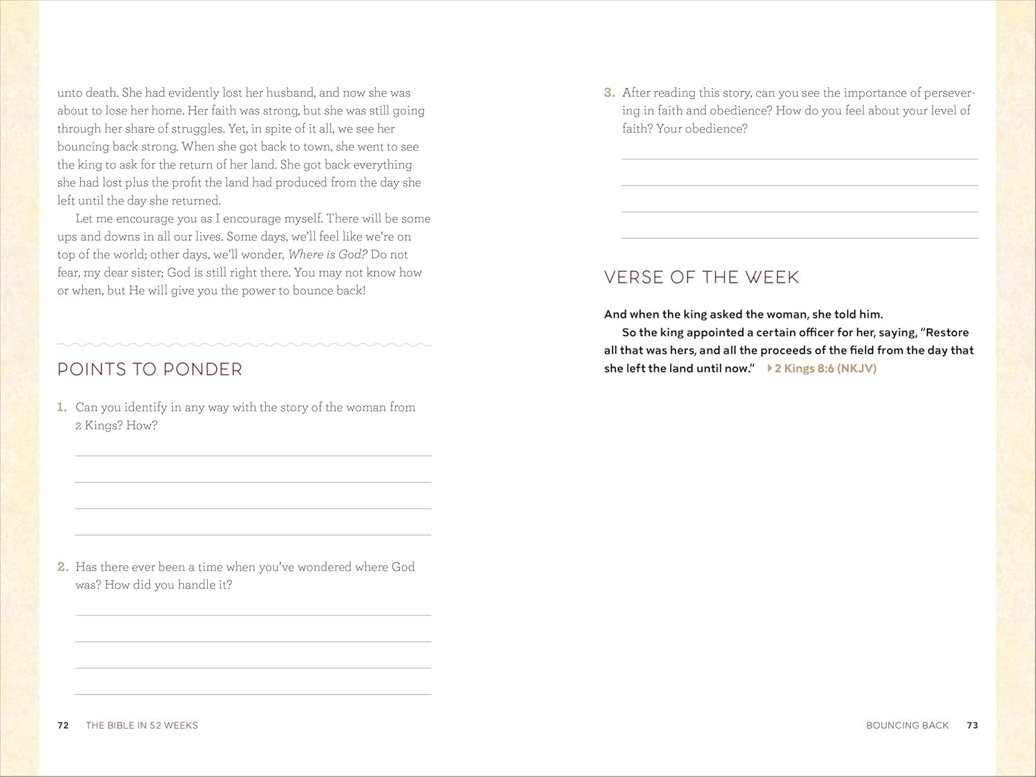 The Bible in 52 Weeks (Deluxe Edition): a Yearlong Bible Study for Women