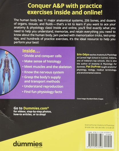 Anatomy & Physiology Workbook for Dummies with Online Practice