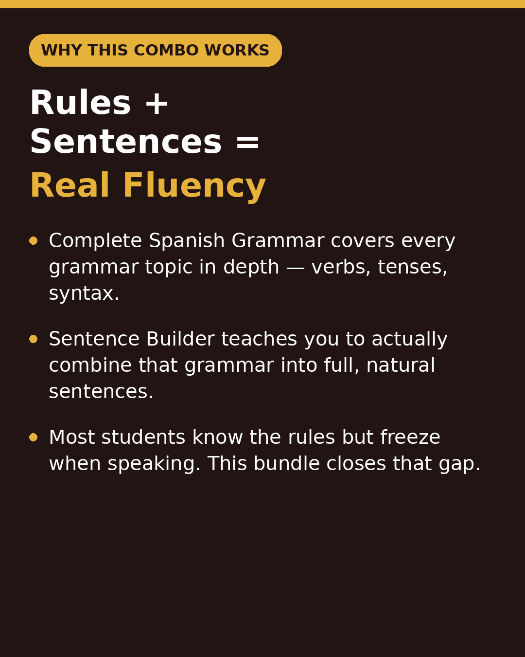 Spanish Grammar Deep Dive Bundle: Complete Spanish Grammar + Spanish Sentence Builder