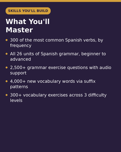 Complete Spanish Study Set: Easy Spanish Step-by-Step + Complete Spanish Grammar + Vocabulary Building with Suffixes
