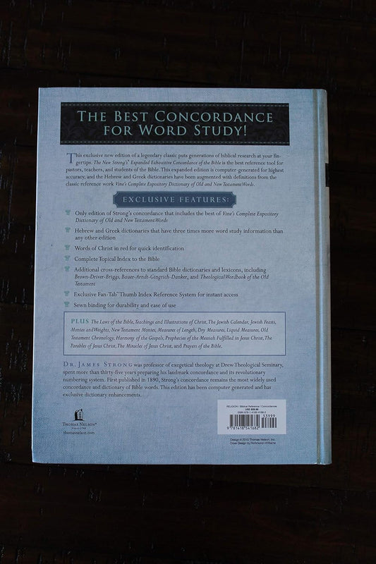 The New Strong'S Expanded Exhaustive Concordance of the Bible: Every Word of the Bible Indexed, Red Letter Edition