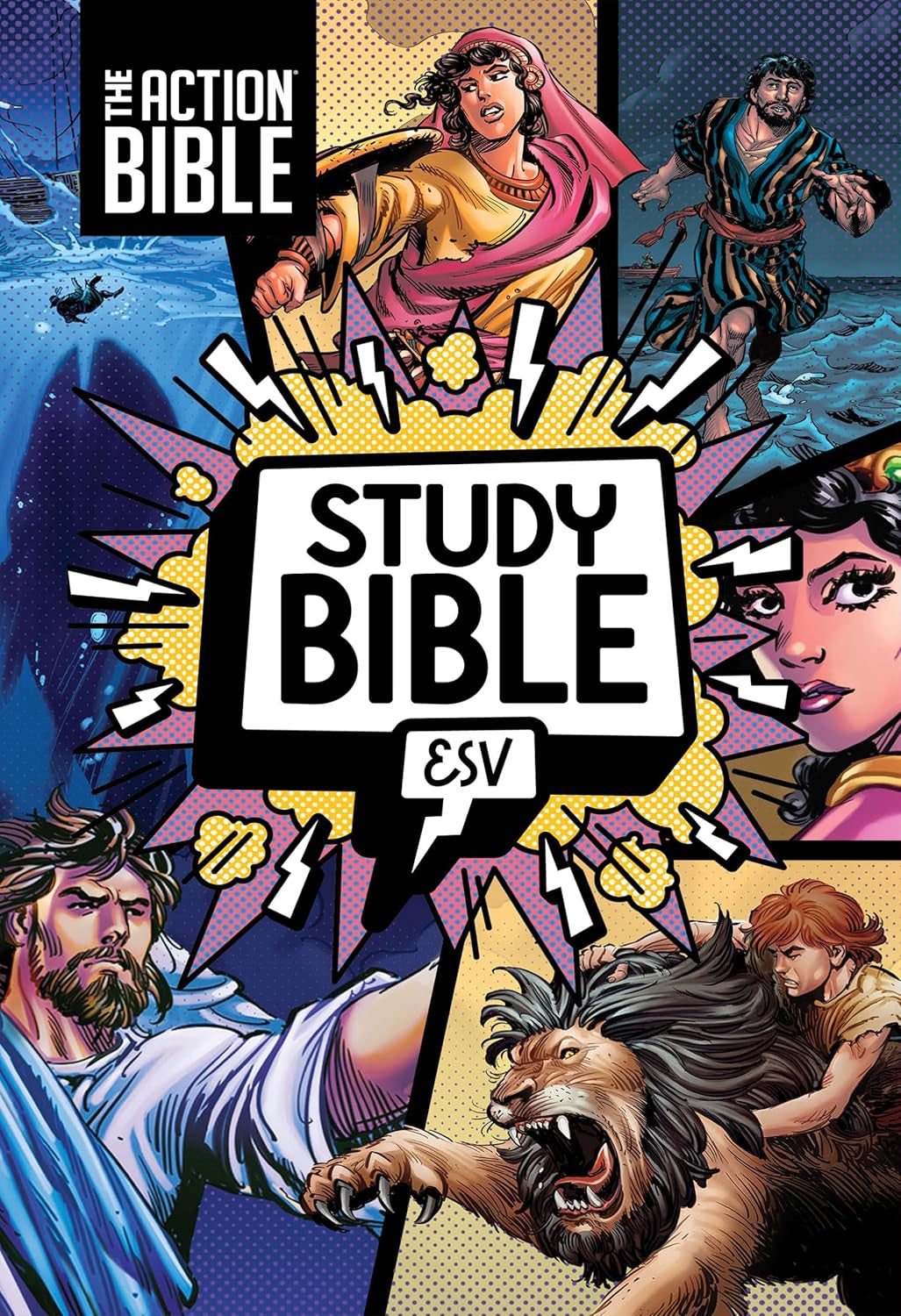 The Action Bible Study Bible ESV, Hardcover, Full Color (Action Bible Series)
