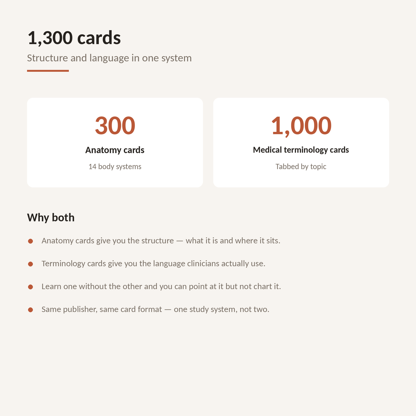 QuickStudy Clinical Pair – Anatomy Flash Cards + Medical Terminology 1000 Flash Cards | 2-Deck Nursing & Med Student Set