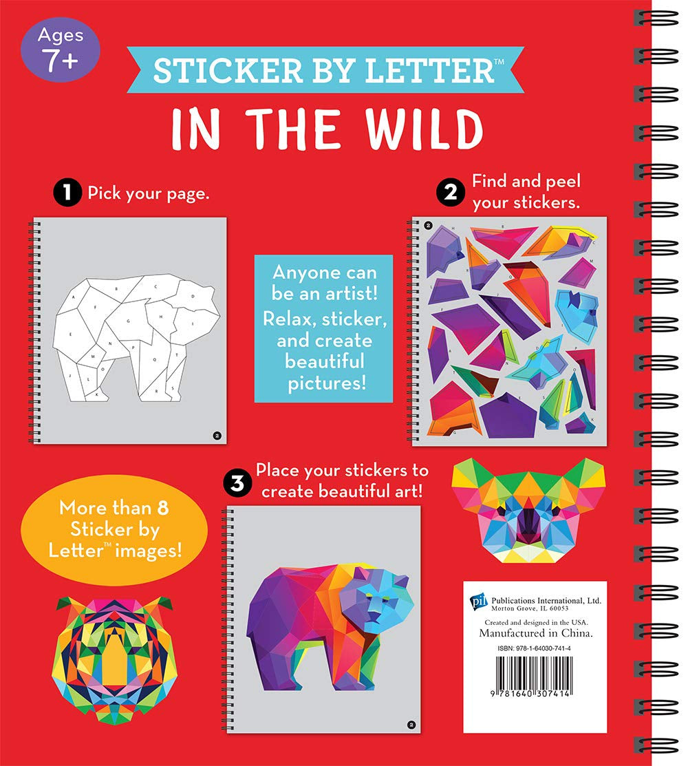 Brain Games - Sticker by Letter: in the Wild (Sticker Puzzles - Kids Activity Book)