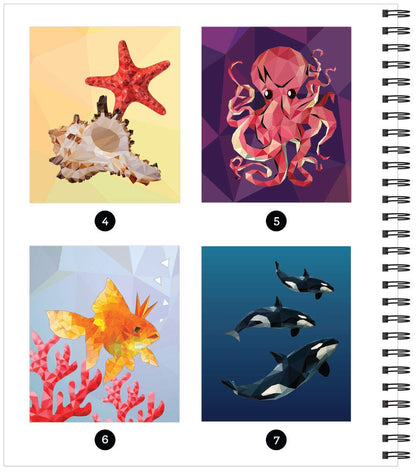 Brain Games - Sticker by Number: Ocean Treasures (13 Images to Sticker)