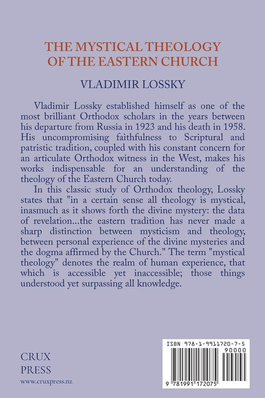 The Mystical Theology of the Eastern Church
