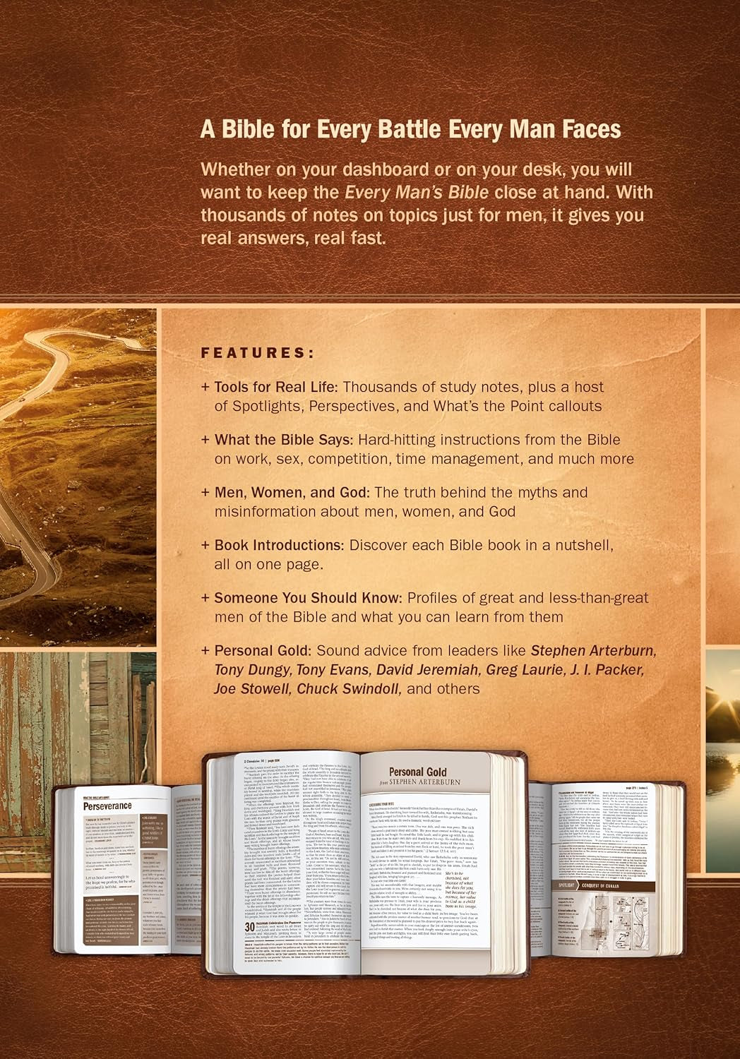 Every Man'S Bible NIV, Deluxe Heritage Edition, Tutone (Leatherlike, Brown/Tan)