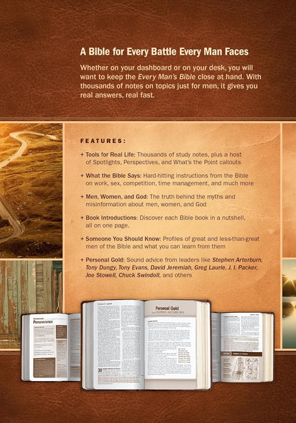 Every Man'S Bible NIV, Deluxe Heritage Edition, Tutone (Leatherlike, Brown/Tan)