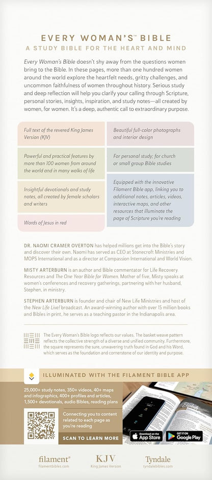 KJV Every Woman'S Bible, Filament Enabled (Leatherlike, Periwinkle Purple, Red Letter)