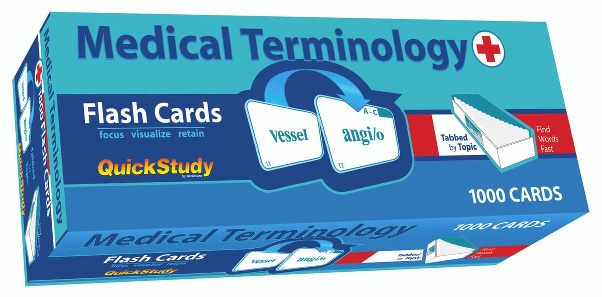Medical Terminology 1000 Flash Cards QuickStudy deck