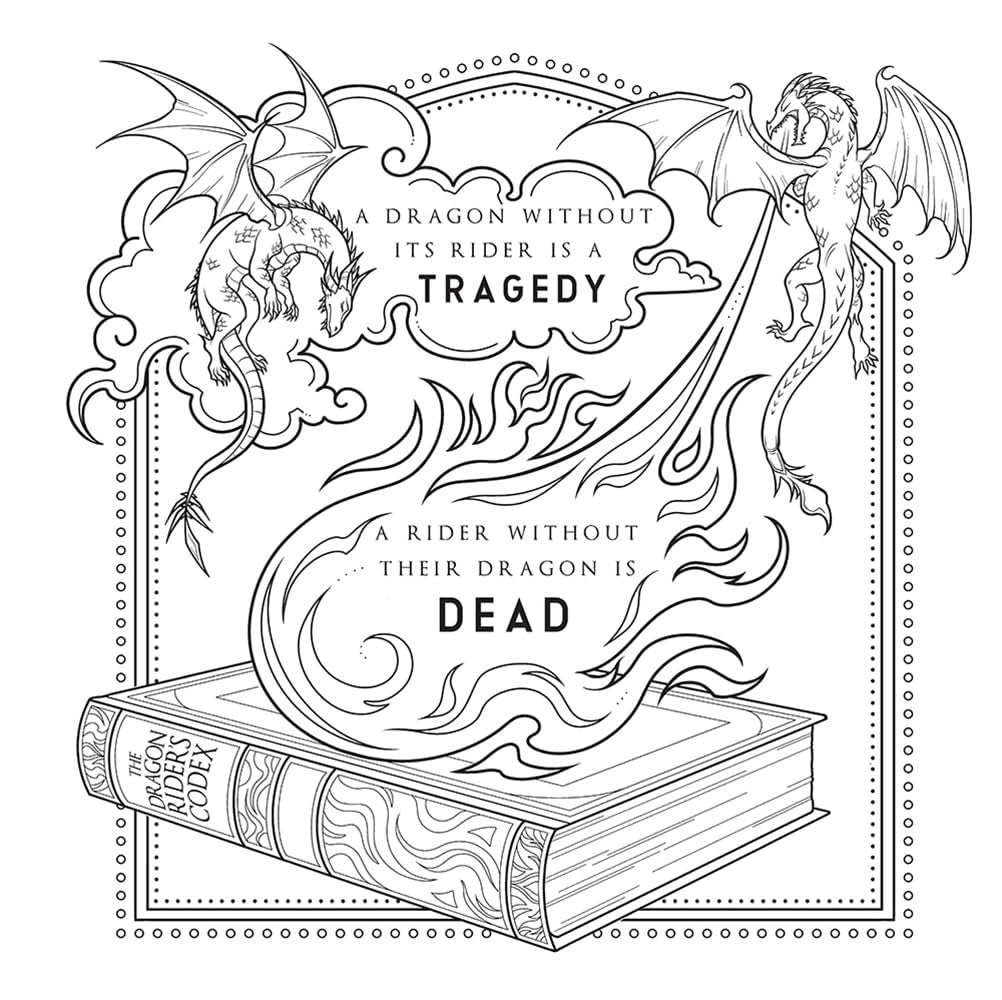 Fourth Wing: the Official Coloring & Sticker Book (Includes 2 Pages of Stickers to Color) (Dover Adult Coloring Books)