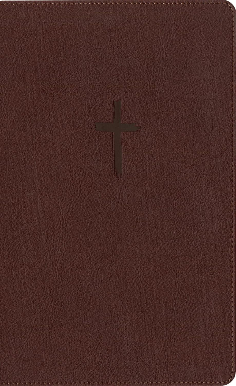 Biblia De Referencia En La Columna Central NTV, Letra Grande Con Filament (Sentipiel, Café, Letra Roja) (Spanish Edition)