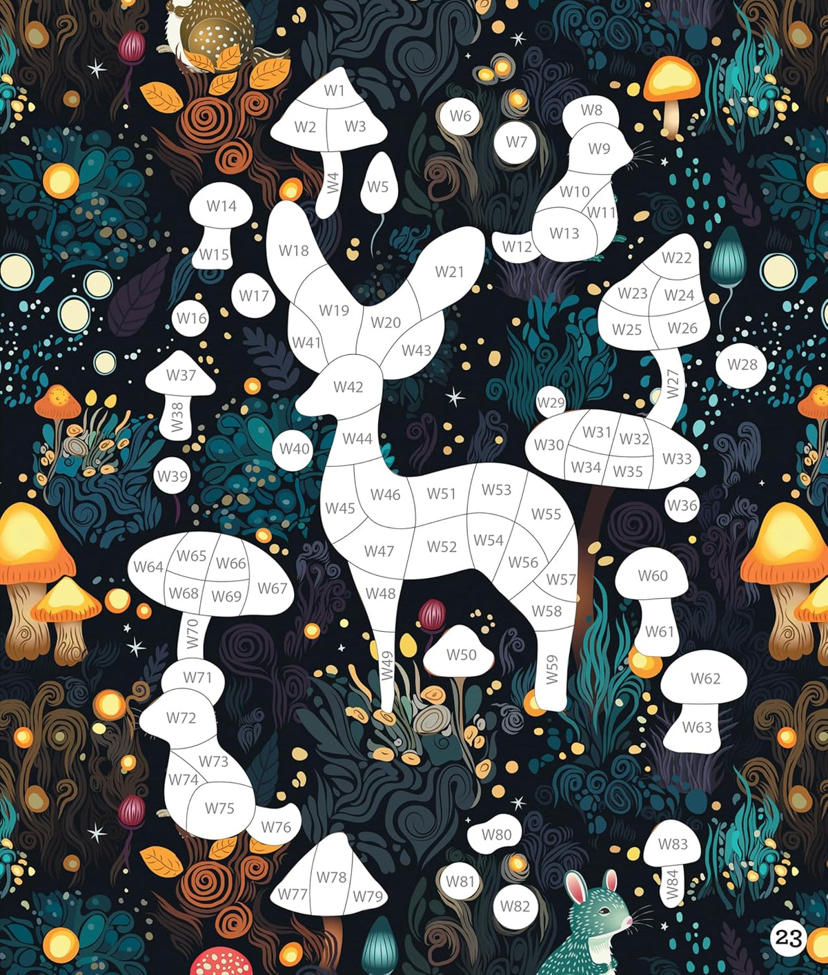 Brain Games - Sticker by Number: Whimsical Wonders (24 Images to Sticker): Includes 2 Foil Sticker Sheets to Complete Each Image!