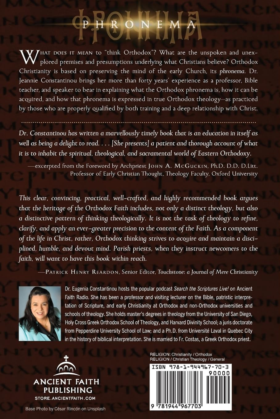 Thinking Orthodox: Understanding and Acquiring the Orthodox Christian Mind