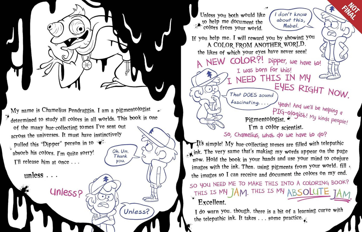 Gravity Falls colouring book pages to fill in