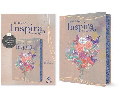 Biblia Inspira NTV Con Filament (Sentipiel, Acuarela Rosa) (Spanish Edition)