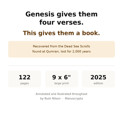 The Book of Giants — Restored Apocryphal Account of the Watchers' Rebellion, the Nephilim's Rise & Enoch's Prophetic Role | Dead Sea Scrolls, Large Print, Annotated & Illustrated, Audiobook Included