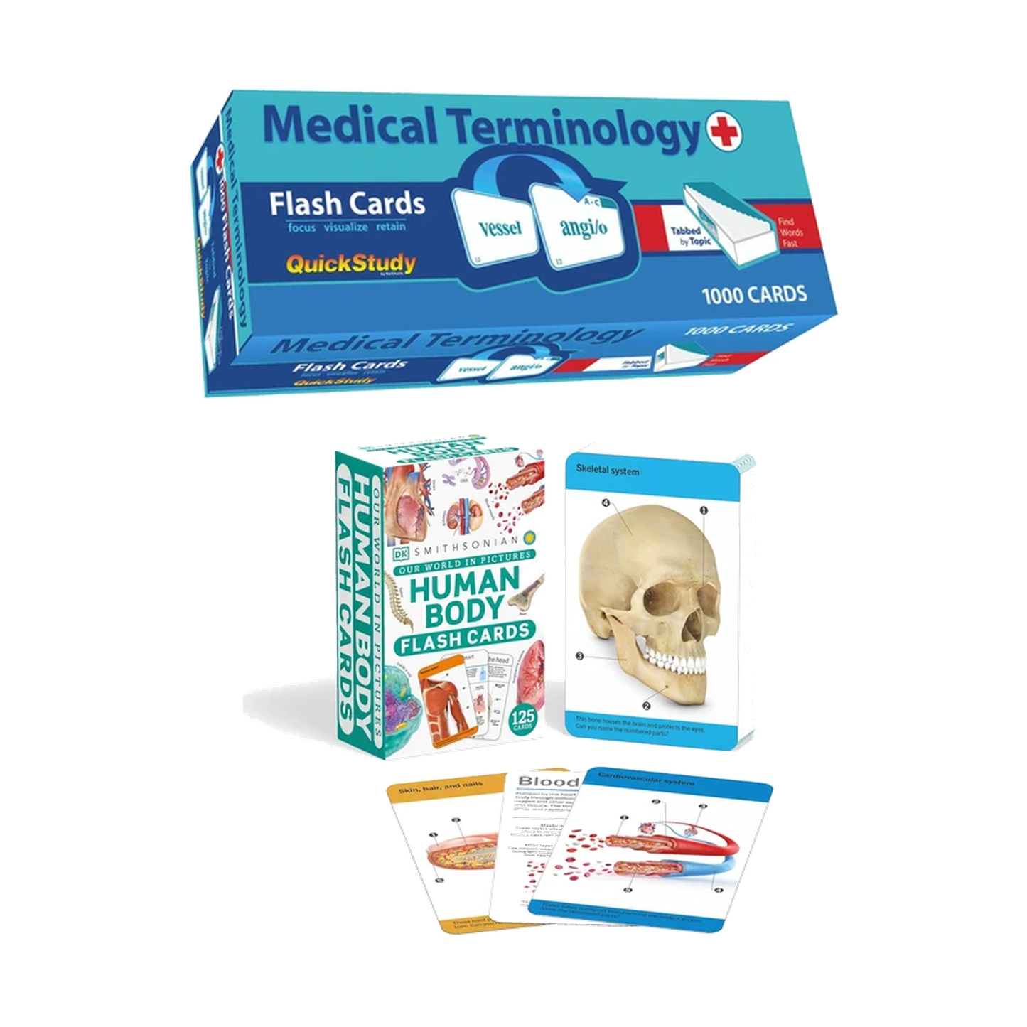 Med Term Kit – Medical Terminology 1000 Flash Cards + Anatomy Flash Cards | Nursing & Med School Study Set