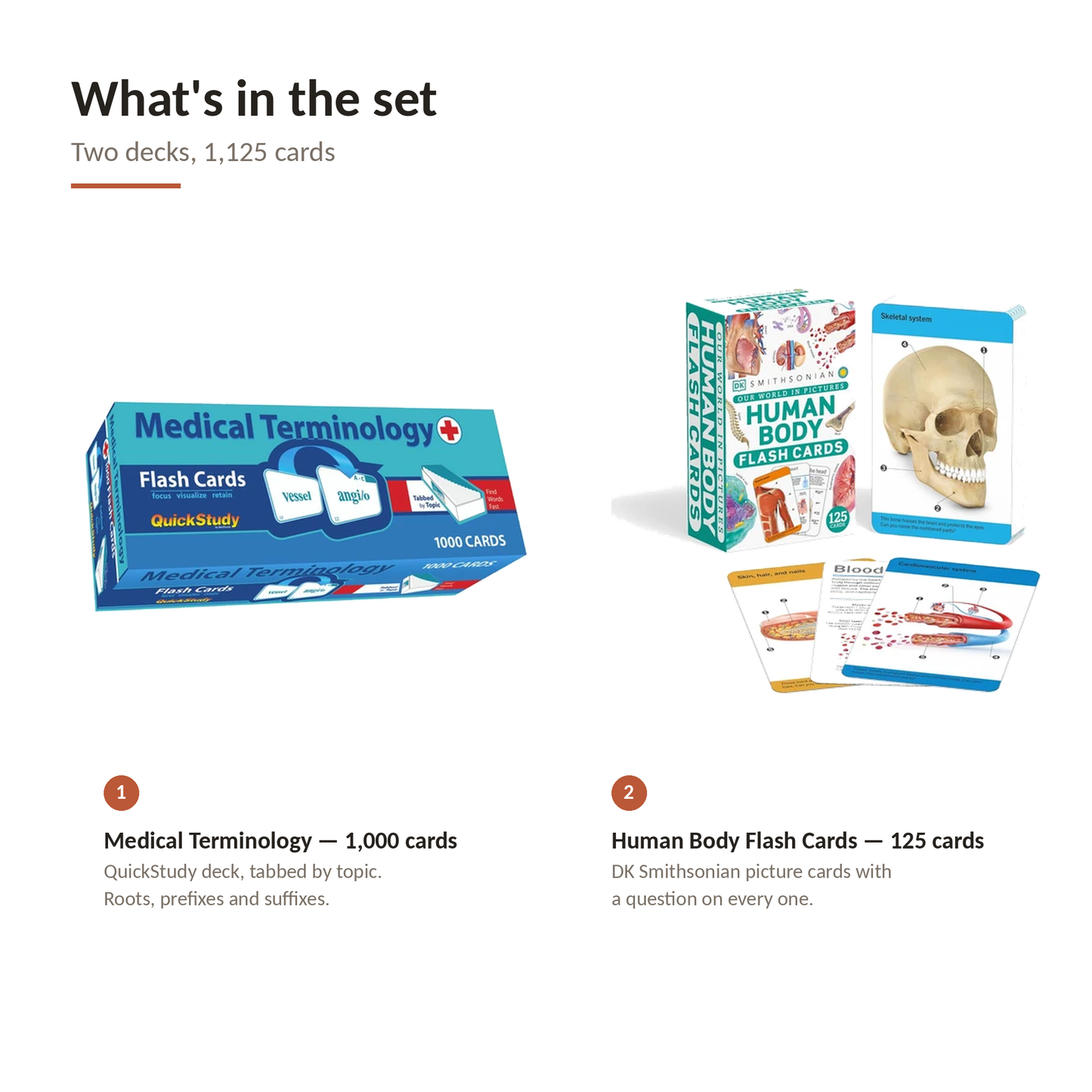 Med Term Kit – Medical Terminology 1000 Flash Cards + Anatomy Flash Cards | Nursing & Med School Study Set